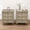 Natural+White+2, variant on Walnut Brown Nightstand with 4 Drawers, Farmhouse End Table - Pull-Out Shelf