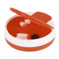 thumbnail image 2 of Unique Bargains 1 Pc 4 Grids Circular Rotating Pill Case Durable for Travel Orange, 2 of 6