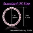 thumbnail image 2 of 4Pcs Pink Bling Crystal Rhinestone Car Ignition Button Ring, Car Emblem Sticker with 35 Pcs Sparkling Rhinestones for Engine Ignition Key Button, AC Control Knobs, Volume and Tune Knobs, 2 of 8