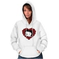 thumbnail image 4 of Betty Boop Heart Wink Blowing Kisses Hoodie Sweatshirt Women Brisco Brands L, 4 of 6