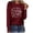 Red, variant on Trendfront Womens Faith Slogan Graphic T Shirts Crewneck Long Sleeve Religious Print Casual Fall Tee Tops for Women