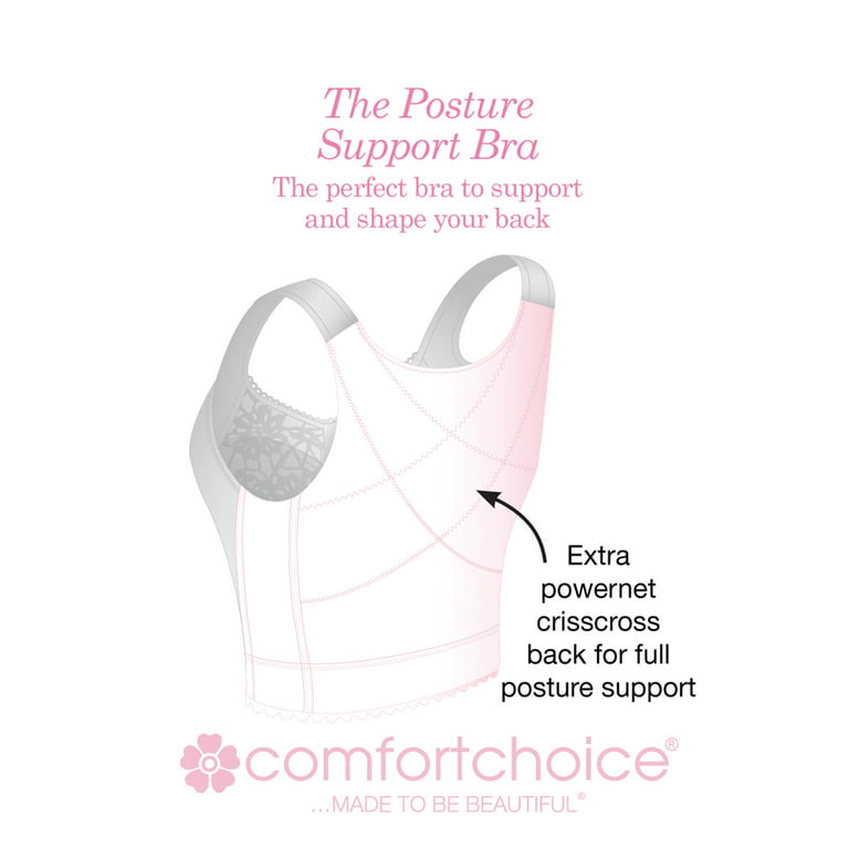 Comfort Choice Women's Plus Size Easy Enhancer Wireless Longline Posture  Bra Bra