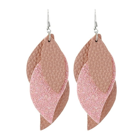 OUNONA Women Earrings Drop Pink 1 Pair
