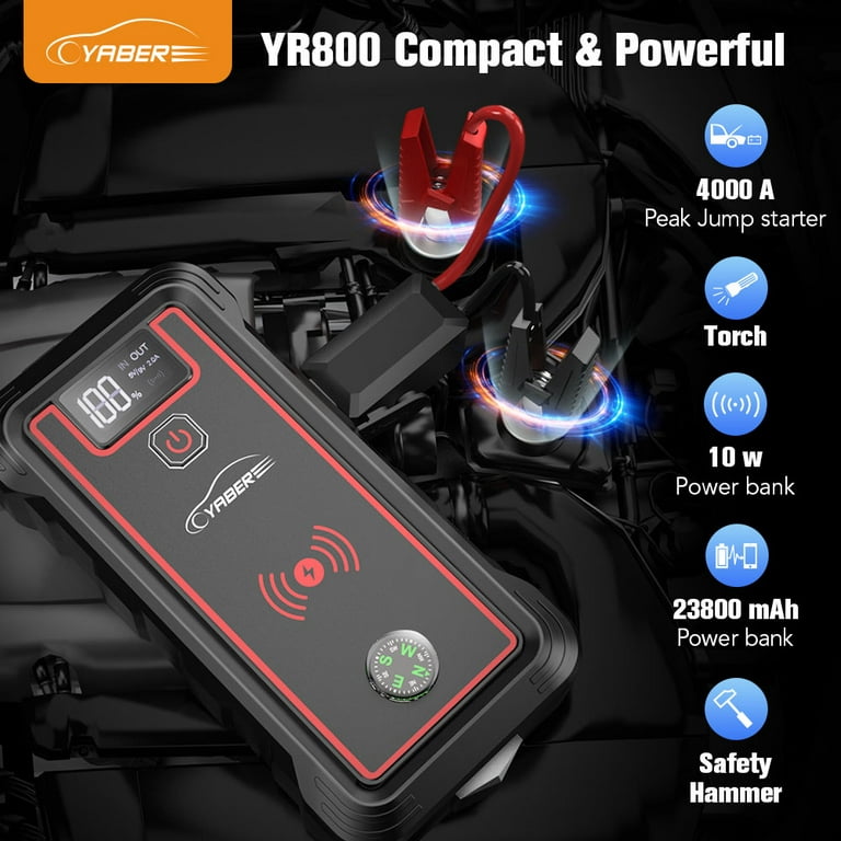 Factory Sale 4000 AMP with Air Compressor Car Jump Starter Power Bank -  China Emergency Battery Boost, Car Jump Starter