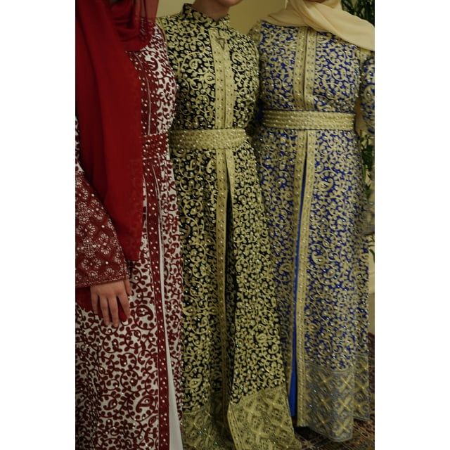 The Bridal Floral Beaded Embroidered Palestinian Kaftan Thobe