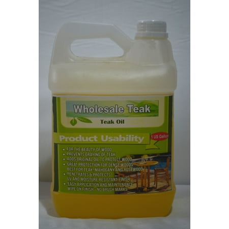 WholesaleTeak Outdoor Patio Teak Wood Furniture Oil Finish Sealant Protector Sealer - 1 Gallon  (Best Outdoor Slate Sealer)