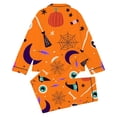 thumbnail image 3 of WOYY Girls Halloween Pajama Set Notch Collar Long Sleeve Shirt with Pants PJs, Sizes 3-14, 3 of 4