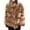 Khaki, variant on Herrnalise Women's Faux Fur Coat Shearling Fluffy Fuzzy Shaggy Hood Sherpa-Lined Fleece Jacket Pink,L
