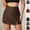 #450 Brown, variant on Felirenzacia Womens Mini Skorts Casual Y2k Summer Mid-Waisted Front Split Pencil Bodycon Skirts with Shorts Underneath Brown,L