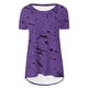 thumbnail image 5 of Tops Cortos para Mujeres Casual Impreso Delantero Corto Espalda Larga Manga Corta Raglan Cuello Redondo Superior, 5 of 5