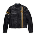 thumbnail image 3 of Indian Motorcycle Men's Cafe Leather Jacket, Black | 2833370, 3 of 8