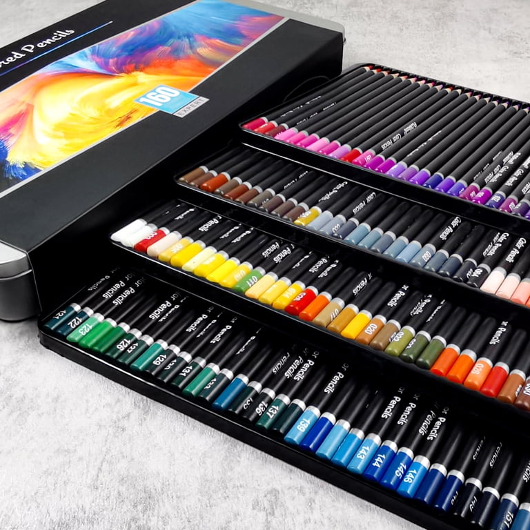 160 Colored Pencils, Oil Colored Pencils for Adult Coloring Books