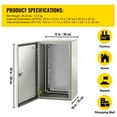 thumbnail image 6 of KFFKFF NEMA Metal Housing, 20 x 12 x 10'' NEMA 4X Metal Electric Container, IP66 Resistant to Water & Dust, Exterior/Interior Electric Connection Casing, Includes Mounting Panel, 6 of 9