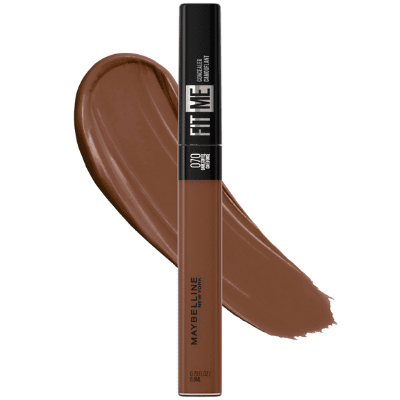 Maybelline Fit Me Liquid Concealer Makeup, Natural Coverage, Dark Coffee, 0.23 fl oz