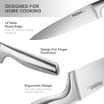 thumbnail image 5 of 14Pieces High Carbon Steel Kitchen Knife Set with Wood Block & Sharpener, Rust-Resistant Professional Chef Knives for Cooking, Grilling & Gifting, 5 of 8