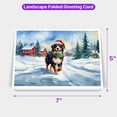 thumbnail image 5 of Hello Winter Bernese Mountain Dog Frosty Morning Walk Welcome Snowy Christmas 7x5in Folded Greeting Card Berner Lover Gifts Single Note Card with Envelope - 02018, 5 of 5