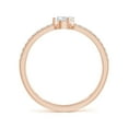 thumbnail image 2 of ANGARA Natural Tilted Pear Diamond Split Shank Ring in 14K Rose Gold for Women (Size-6x4mm| Color-G| Clarity-VS2) | April Birthstone, Anniversary, Jewelry Gift for Women | Natural Diamond Ring, 2 of 8