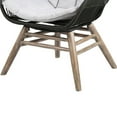 thumbnail image 5 of Indoor Outdoor Wooden Lounge Chair with Intricate Rope Woven Wingback Gray, 5 of 6