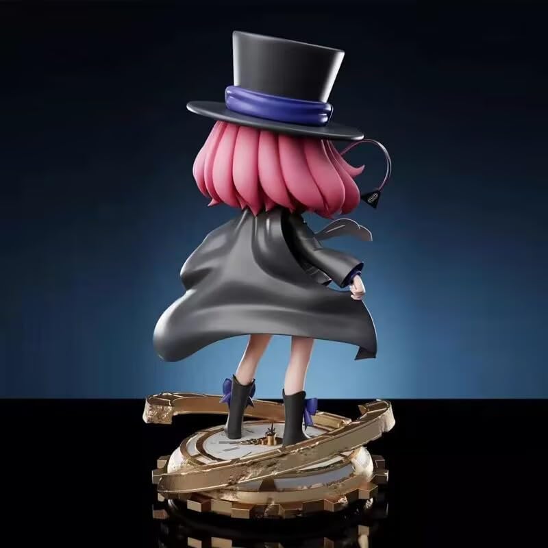 New Anya Figure, Standing Retro Suit Anya Forger Action Figure 19cm/7.5inch PVC Characters Handicrafts Souvenirs for Anime Fans Gifts（black）