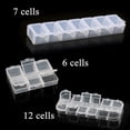 thumbnail image 5 of Transparent Plastic Storage Jewelry Box Compartment Adjustable Container For Beads Earring Box For Jewelry Rectangle Box Case 14.5x8.2x3.5cm, 5 of 6