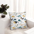 thumbnail image 6 of Pofeuu Cute Whale Print Double-sided plush pillowcase Square Throw Pillow Covers Pillows Cover for Living Room Bedroom Sofa Couch Cushion Cover（No pillow core）-18"x18", 6 of 7