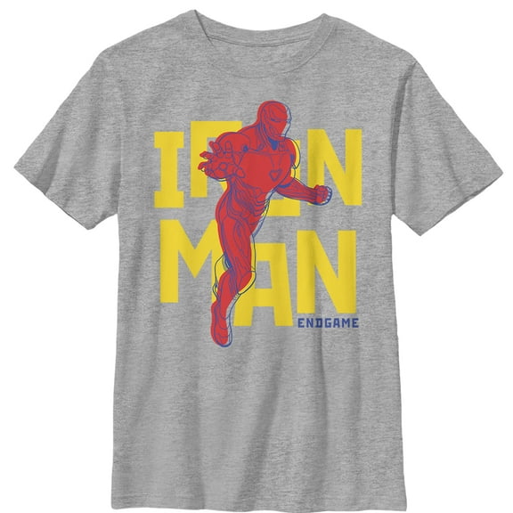 Boy's Marvel Avengers: Endgame Iron Man Pop Art  Graphic Tee Athletic Heather X Large