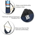 thumbnail image 3 of ONCLOUD  Hammock Hanging Sky Chair, Air Swing Seat with Rope with  Pillow and Drink Holder Beech Wood Indoor/Outdoor Patio Yard 250LBS, 3 of 8