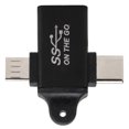 thumbnail image 3 of Adaptador USB 3.0 A Micro USB Y Tipo C, Alta Confiabilidad, Cómodo De Usar, Fácil De Transportar, OTG 2 En 1 Para El Hogar Y La Familia, 3 of 7