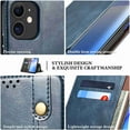 thumbnail image 6 of Dteck Case for iPhone 13, Men Luxury Wallet Business Style Case with Card Holder Shockproof Folio Case Premium PU Leather Flip Kickstand Cover 2021,Darkblue, 6 of 9