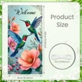 thumbnail image 2 of Cartoon Cow Welcome Banner Sunflower Design Farm Display Bee Pattern Purple Bow Spring Backdrop for Farmhouse Decoration Spring Party Welcome Ceremony, 2 of 9