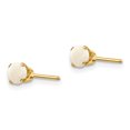 thumbnail image 2 of Boucles d'Oreilles Clous en Or Jaune 14k 4 mm Pierre de Naissance en Opale d'Octobre Pierre Précieuse, 2 of 7
