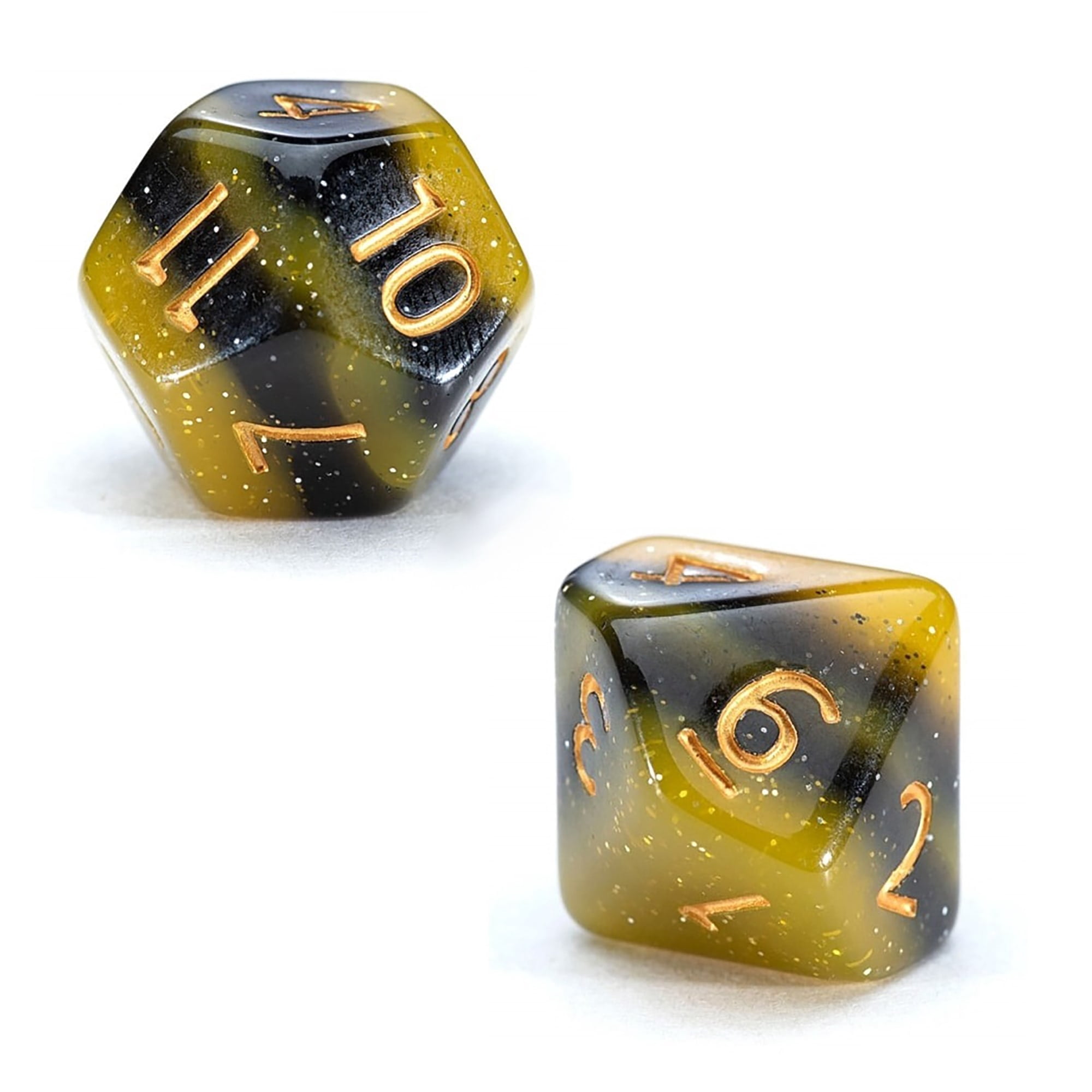 Sui Generis Electric Bumble Bee Dice Set, 7 Pieces