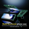 thumbnail image 3 of Case for Samsung Galaxy Z Fold 7, Camea Frame Stand, with Stylus and Stylus Holder, Tempered Glass Screen Protector, Metal Buttons Matte PC Shockproof Case for Samsung Galaxy Z Fold 7, Darkgreen, 3 of 12