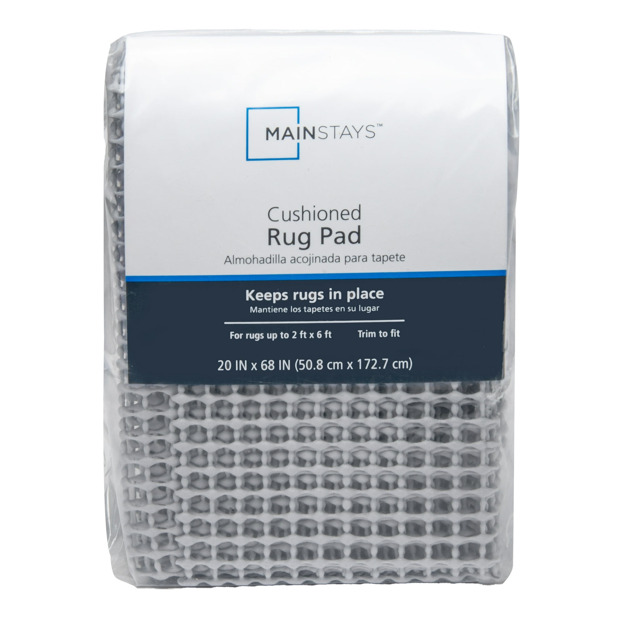 Mainstays Non-Skid Non-Slip Rug Pad, Gray, 2' x 6'