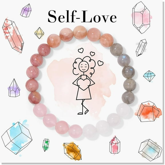 Natural Healing Crystal Bracelet for Wome Anxierty Protection Bracelet Good Luck Jewelry Gift