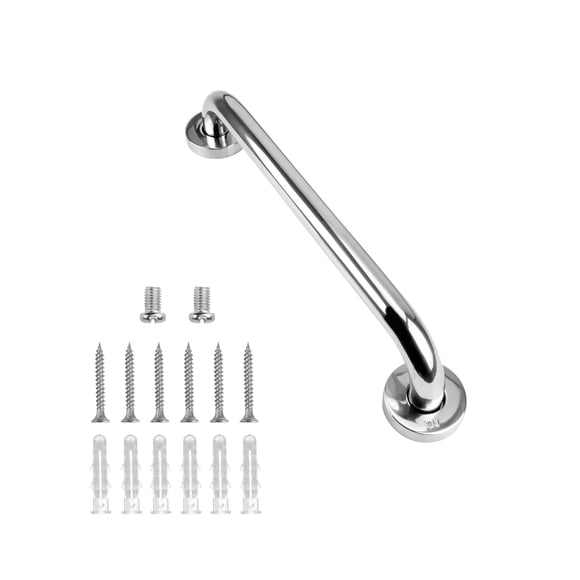 supregear Bathroom Grab Bar Rail, 16 Inch 304 Stainless Steel Bathroom Handle, Safety Handle, Indoor/Outdoor Auxiliary Handle for Kitchen Bedroom Bathtub, Shower and Steps