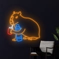 thumbnail image 2 of Handmadetneonsign Capybara Mate Tea Neon Sign, Capybara Wall Art Decor, Capybara Neon Wall Decor, 2 of 5