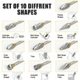 thumbnail image 3 of Kit de rebabas de 10 piezas: herramienta rotativa de vástago milimétrico de 3 × 6 mm para amoladora, carpintería, pulido de metales, perforación de grabado, plata, 3 of 5