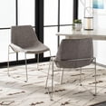 thumbnail image 6 of SAFAVIEH Alexis Mid-Century Dining Chair, Stone Grey, Set of 2, 6 of 13