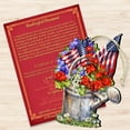 thumbnail image 3 of Designocracy Set of 2 American Freedom Celebration Wooden Christmas Ornaments 5.5", 3 of 5