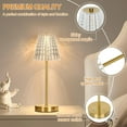 thumbnail image 4 of 2024 NEW Bedside Table Lamp Set of 2, Fully Stepless Dimmable Vintage Crystal LED Touch Lamps with 3 Colors, Portable Rechargeable Cordless Nightstand Lamp for Bedroom Living Room Office Desk, 4 of 8