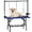 Blue, variant on Large Foldable Dog Grooming Table 36 Inch Adjustable Metal and MDF Pet Station with Nooses and Arms for Grooming