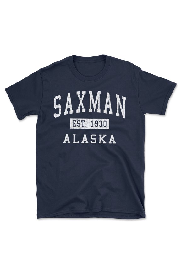 Saxman Alaska Classic Established Men's Cotton T-Shirt