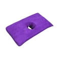 thumbnail image 2 of Toalla de mesa de para salón de belleza Toalla de salón de belleza Cómoda toalla de almohada facial reutilizable profesional con agujero Sábana morado oscuro, 2 of 8