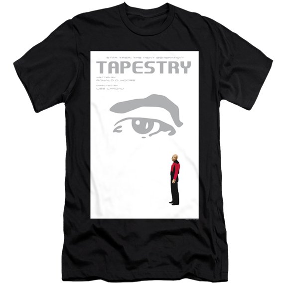 Star Trek Tng Season 6 Episode 15 Premium Canvas Adult Slim Fit 30/1 T-Shirt Black