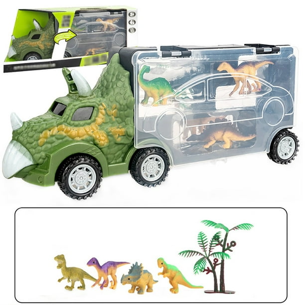 Transporteur de Voitures avec Oeuf et 15 Figurine Dinosaure