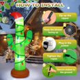thumbnail image 4 of Gardentime Inflables de Navidad Decoraciones al aire libre 7 pies Gigante Blow Up Cactus Decoración de patio Luces LED incorporadas Fiesta de Navidad tropical hawaiana Fiesta de vacaciones Interior Ex, 4 of 5