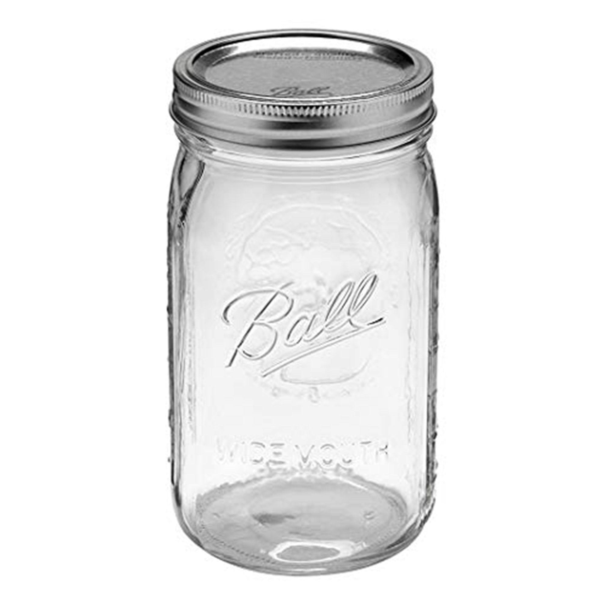 Clear Glass Wide Mouth Ball Collection-One Jar Ball Mason Jar-32 oz 
