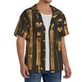 thumbnail image 2 of Haiem Ancient Egyptian Hieroglyph Pattern Men's Casual Shirts Short Sleeve Button Down Shirts Fashion Textured Summer Beach Shirt-XX-Large, 2 of 5