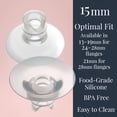 thumbnail image 2 of Pumping Pretty Inserts - 15mm (pair), Compatible with Wearable Breast Pumps, Fits 24mm to 30mm Flanges, Ideal for Flat Inverted Elastic Nipples, Breast Pump Accessories by Save The Milk, 2 of 9